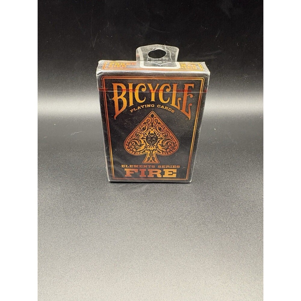 NEW Bicycle Playing Cards Elements Series Fire Deck Black Brand FACTORY SEALED